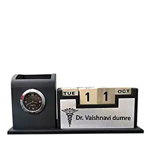 Shreya Creation Sensy Gifts Personalized Pen Stand with Name for Office Table & Study Table