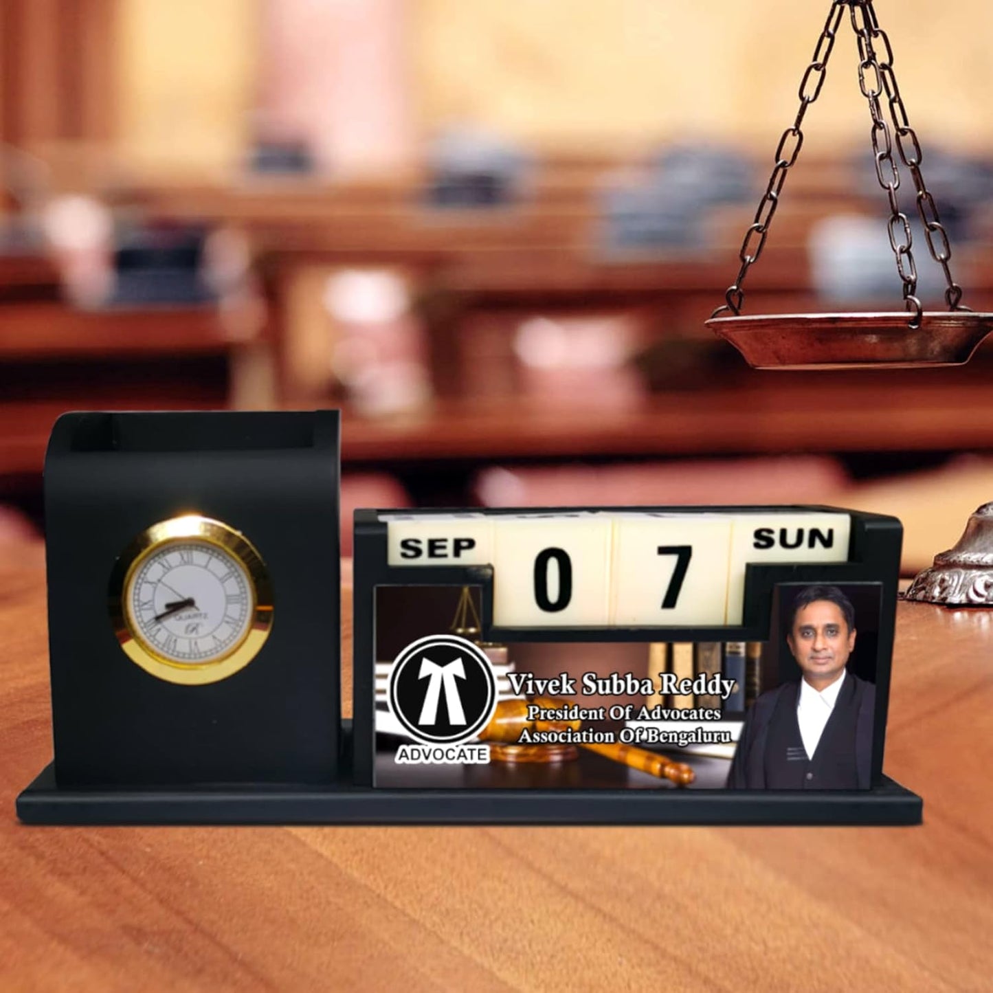 Shreya Creation Sensy Gifts Personalized Pen Stand with Name And Image for Office Table & Study Table