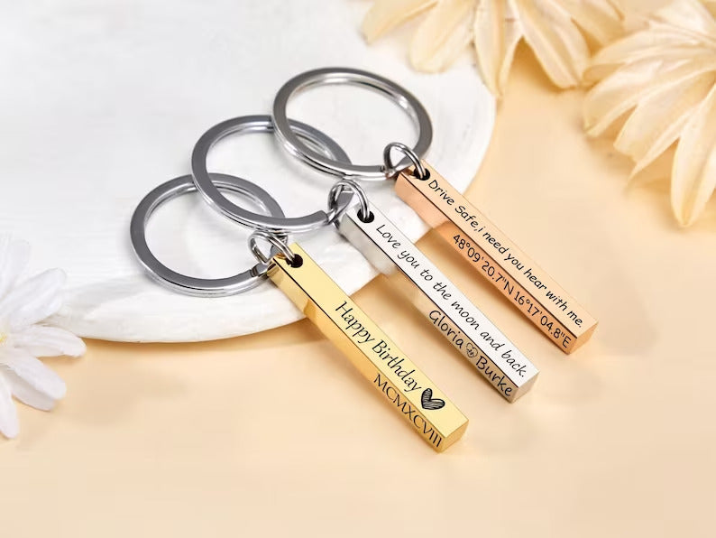 Personalized Custom Bar Keychain