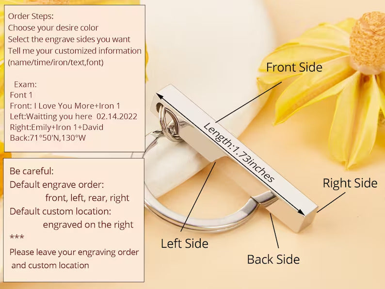 Personalized Custom Bar Keychain