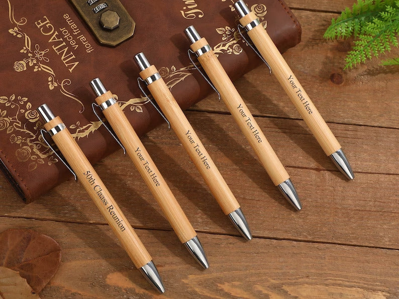 Personalized bamboo ballpoint pen