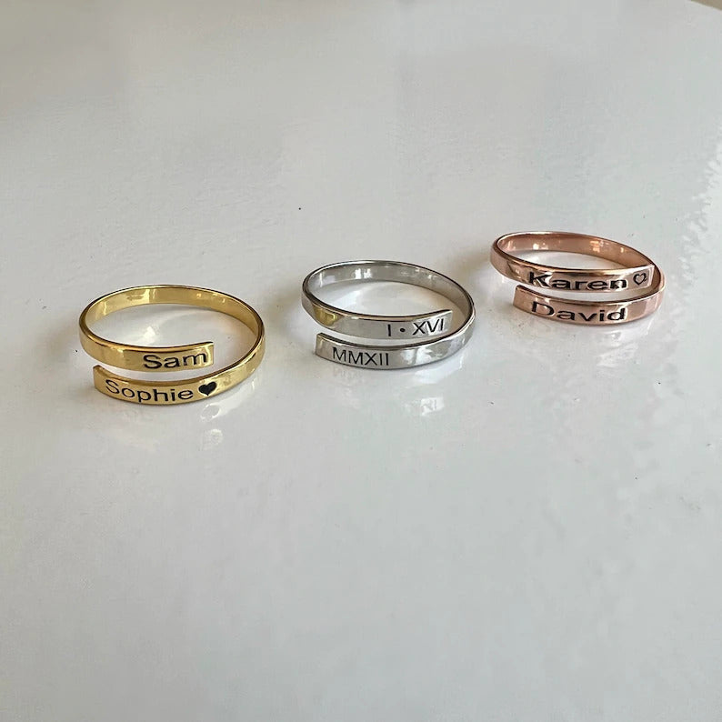 Personalized Name Dainty Ring