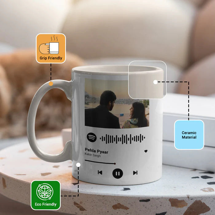 Customised Spotify Music Coffee Mug