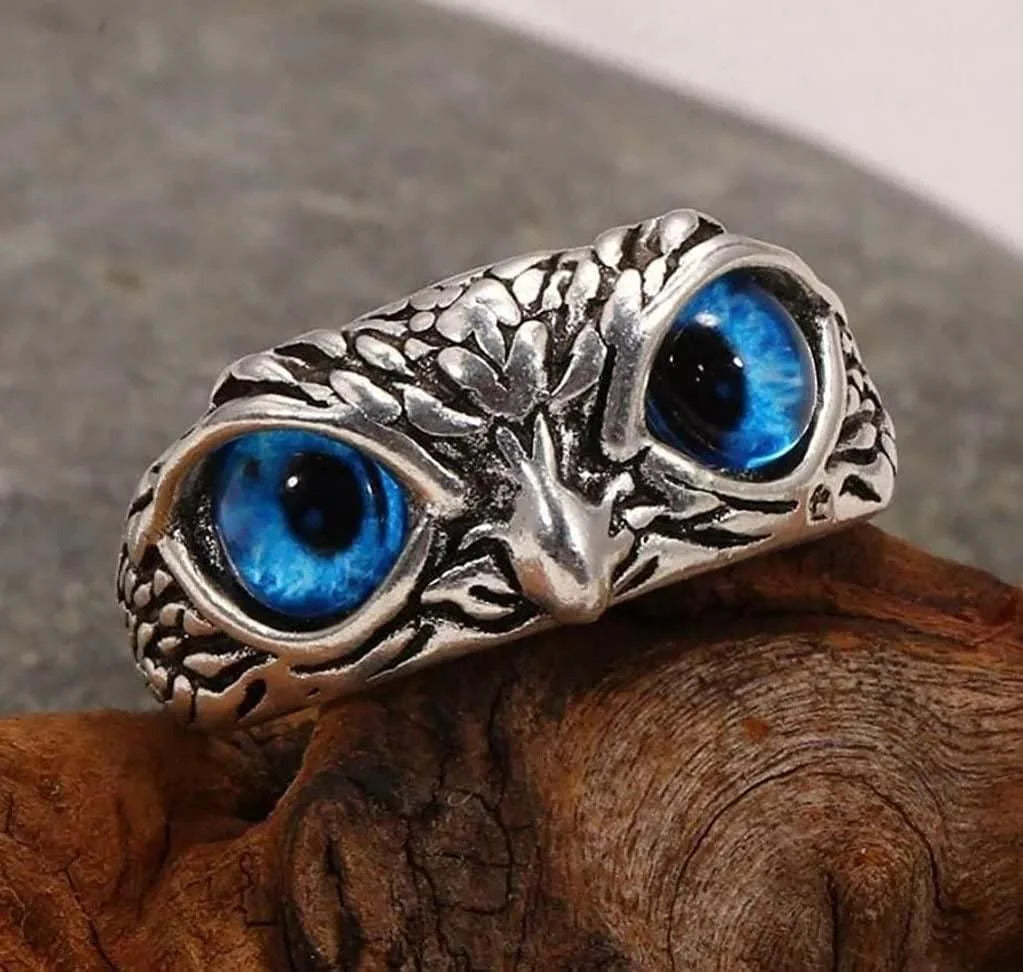 Silver Plated Owl Ring For Good Luck