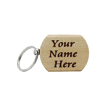 Personalized Wooden Pen Stand with Keychain and Wooden Ball Pen