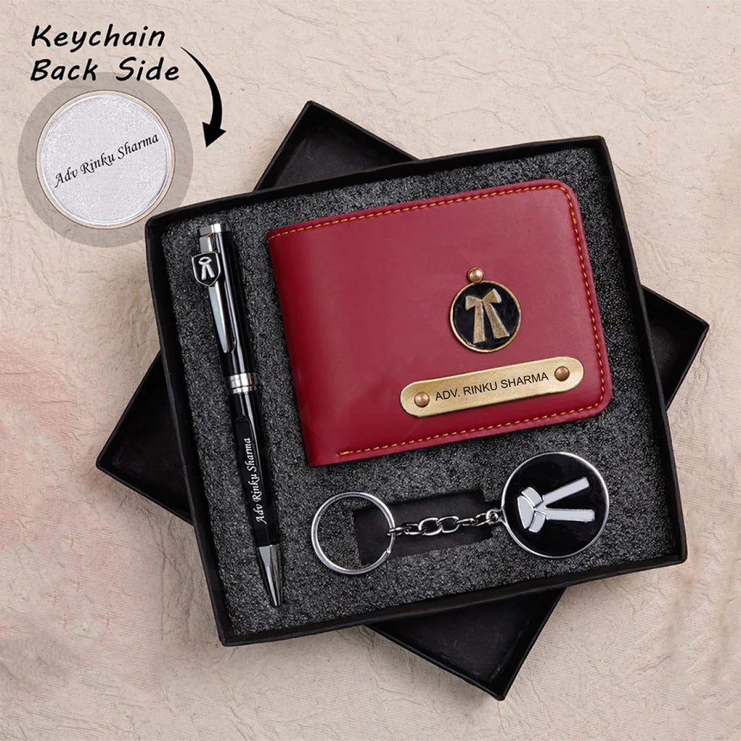 Personalized Wallet Pen & Key Chain Set For Advocates