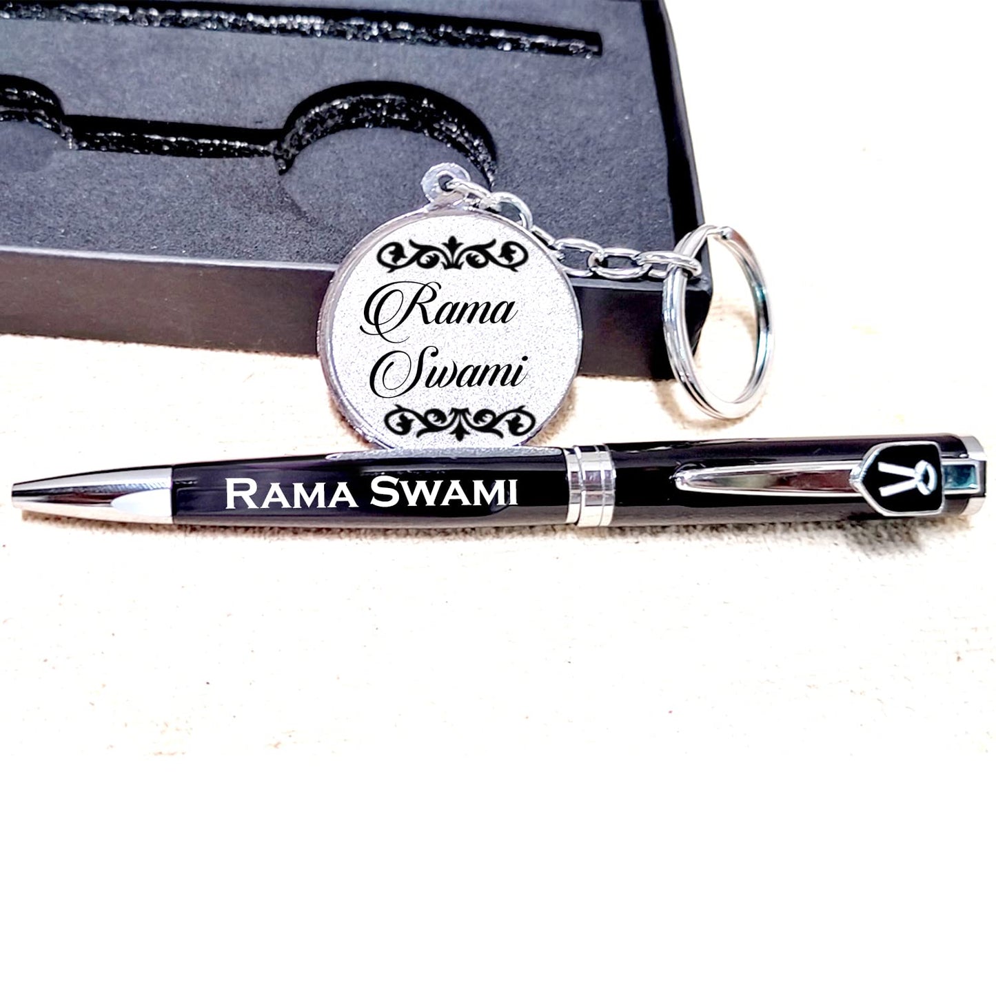 Sensygifts Advocate / Ca / Doctor Personalized Matt Black Ball Pen&Keychain With Your Name Engraved For All