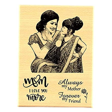 Sensy Gifts Personalized Engraved Wooden Photo Frame with Photo Upload | Customized Gifts For Birthday (6 x 8)