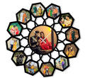 Infinite Memories Personalized Photo Wall Clock – Custom 13-Picture Geometric Collage for Couples & Anniversaries