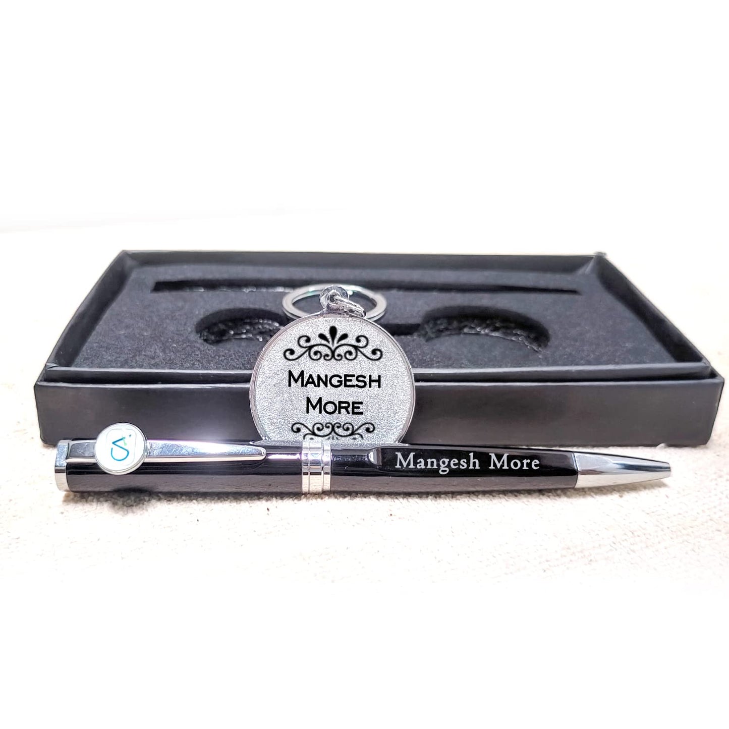 Sensygifts Advocate / Ca / Doctor Personalized Matt Black Ball Pen&Keychain With Your Name Engraved For All