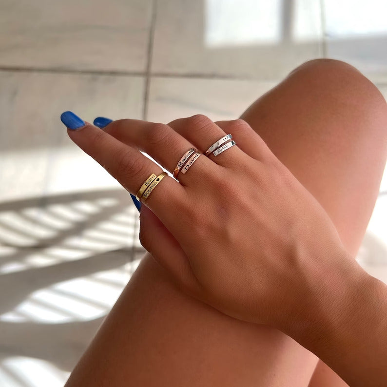 Personalized Name Dainty Ring