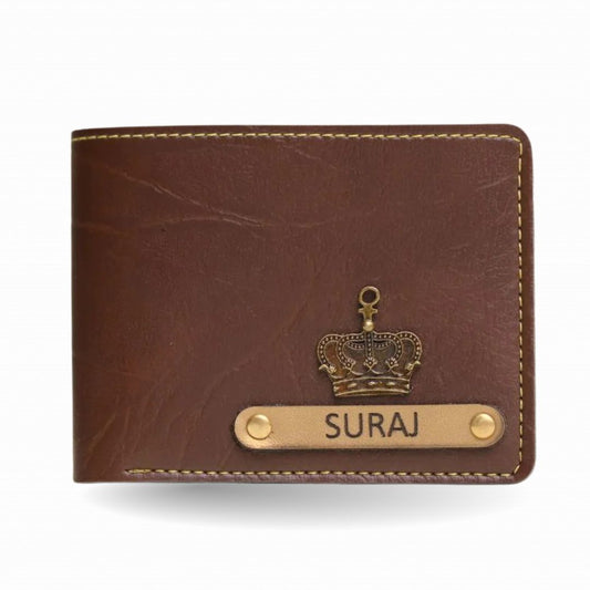 Personalized Wallet | Custom Engraved Leather Wallet for Men & Dad | Birthday, Anniversary & Valentine Gift | Brown