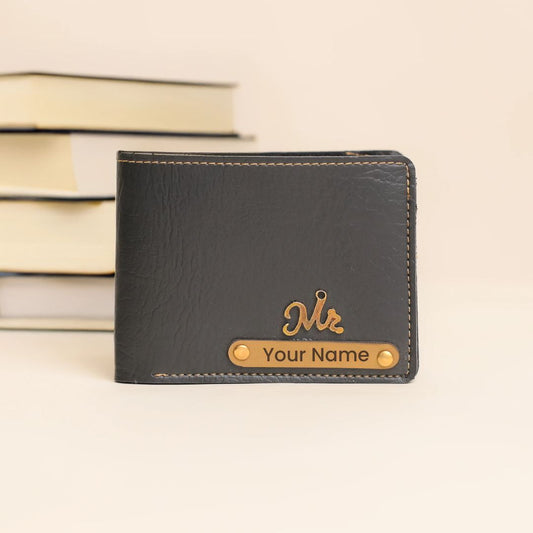 Personalized Wallet | Custom Engraved Leather Wallet for Men & Dad | Birthday, Anniversary & Valentine Gift | Black