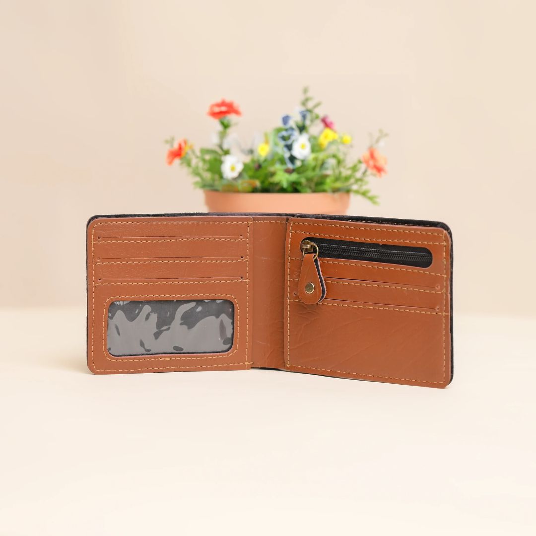 Personalized Wallet | Custom Engraved Leather Wallet for Men & Dad | Birthday, Anniversary & Valentine Gift | Tan