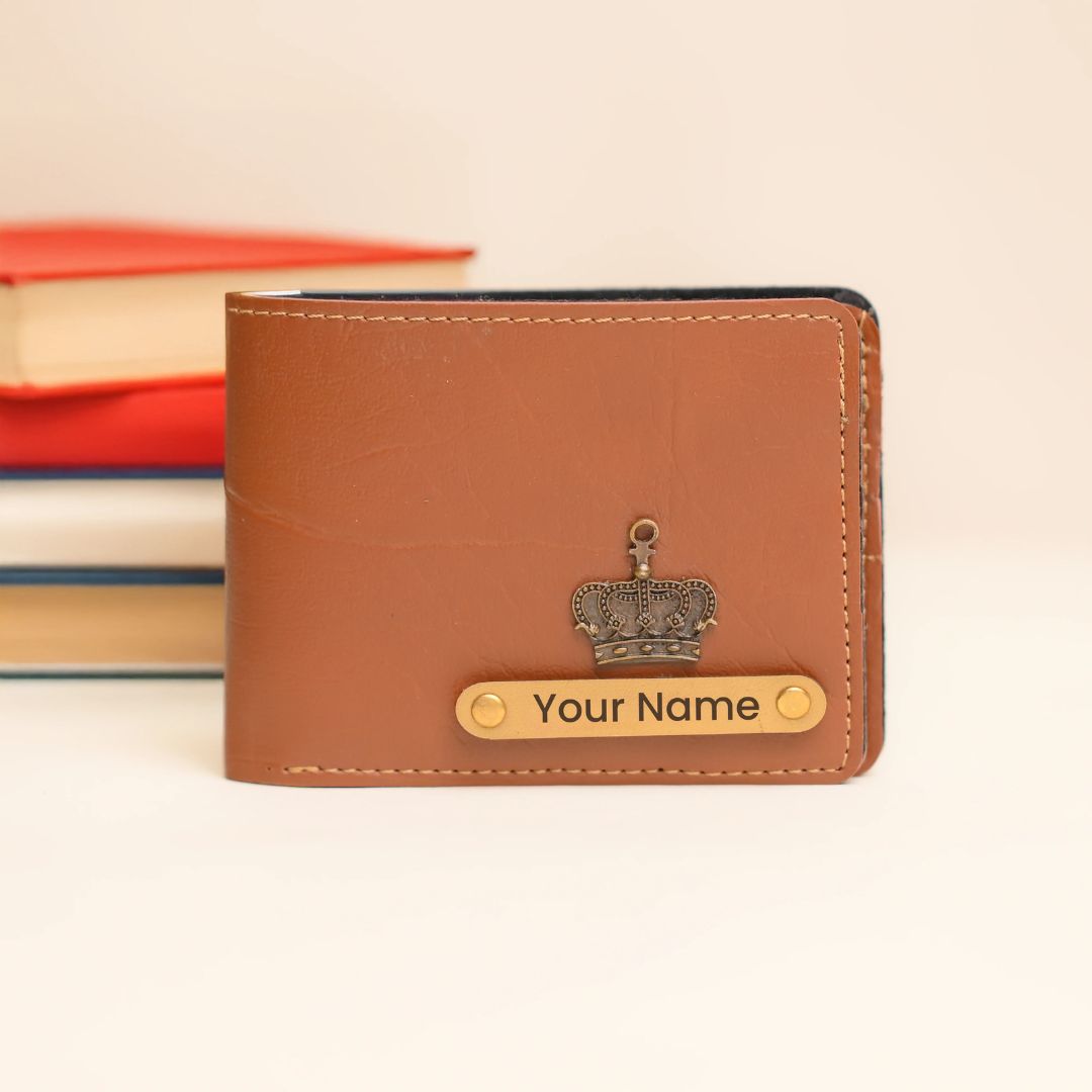 Personalized Wallet | Custom Engraved Leather Wallet for Men & Dad | Birthday, Anniversary & Valentine Gift | Tan