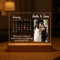Custom Photo & Anniversary Calendar LED Night Light | Personalized Keepsake Gift for Couples