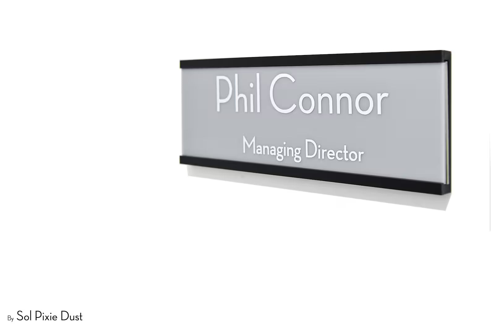 Professional Office Door Nameplate – Customizable Aluminum Frame Wall Plaque