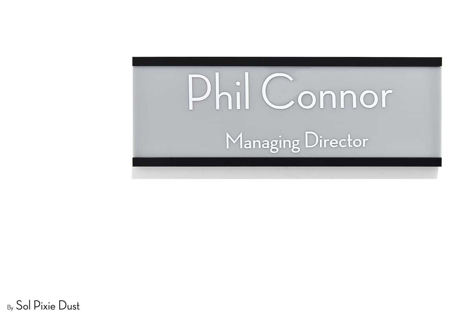 Professional Office Door Nameplate – Customizable Aluminum Frame Wall Plaque