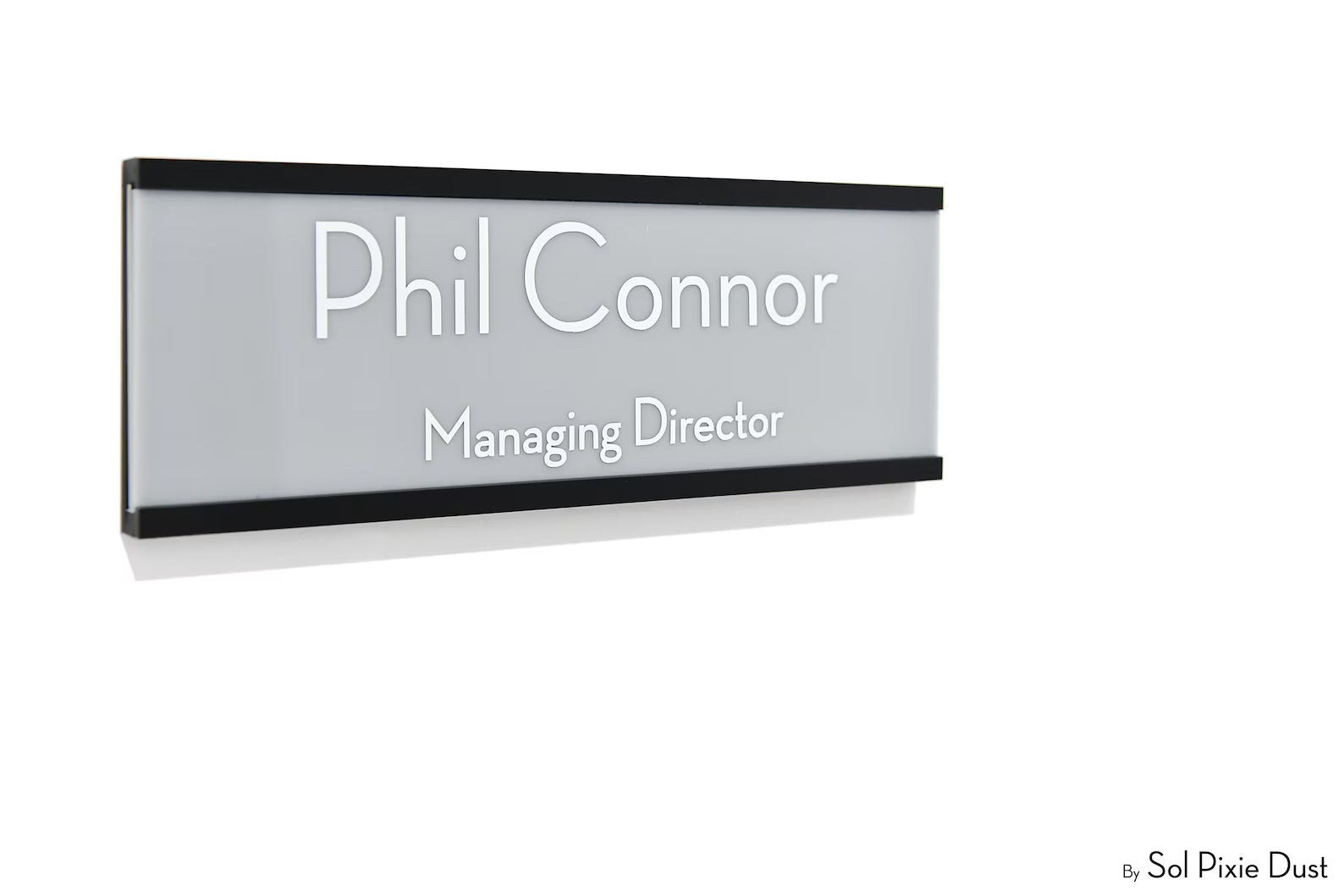Professional Office Door Nameplate – Customizable Aluminum Frame Wall Plaque