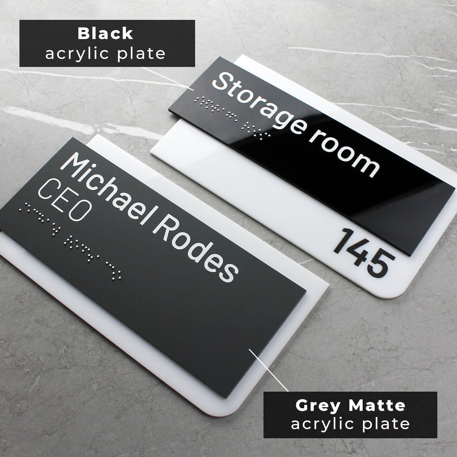 Premium Customized Acrylic House Name Plate with Number