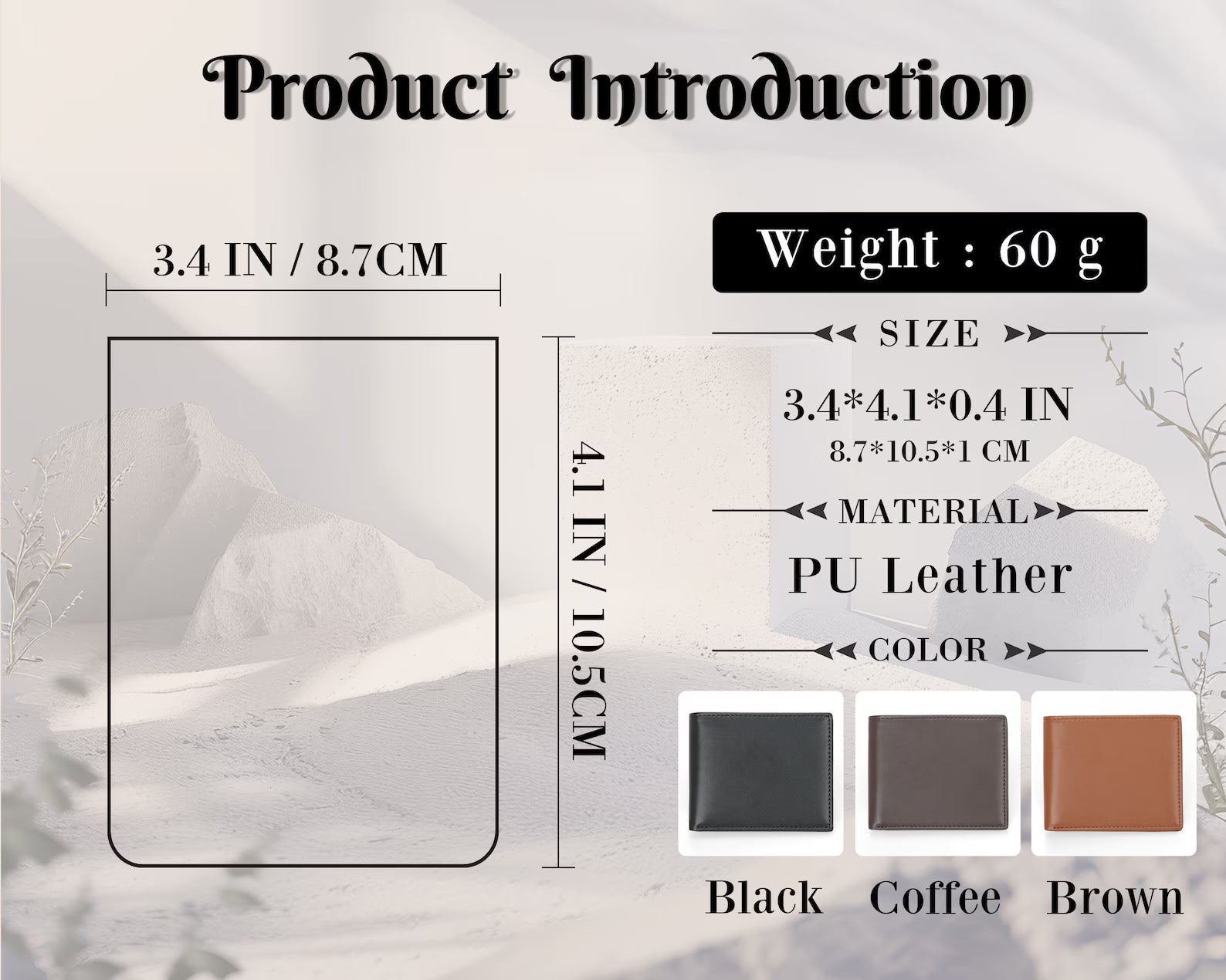 Custom Engraved Men's Leather Wallet – Personalized Groomsmen Gift, Minimalist Bifold with Name & Monogram