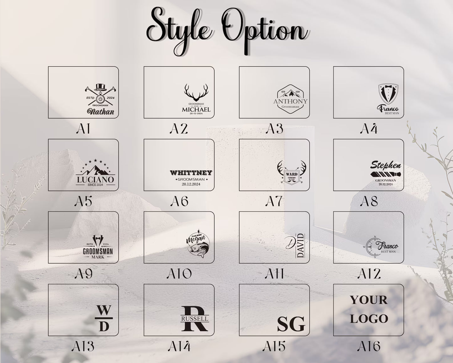 Custom Engraved Men's Leather Wallet – Personalized Groomsmen Gift, Minimalist Bifold with Name & Monogram