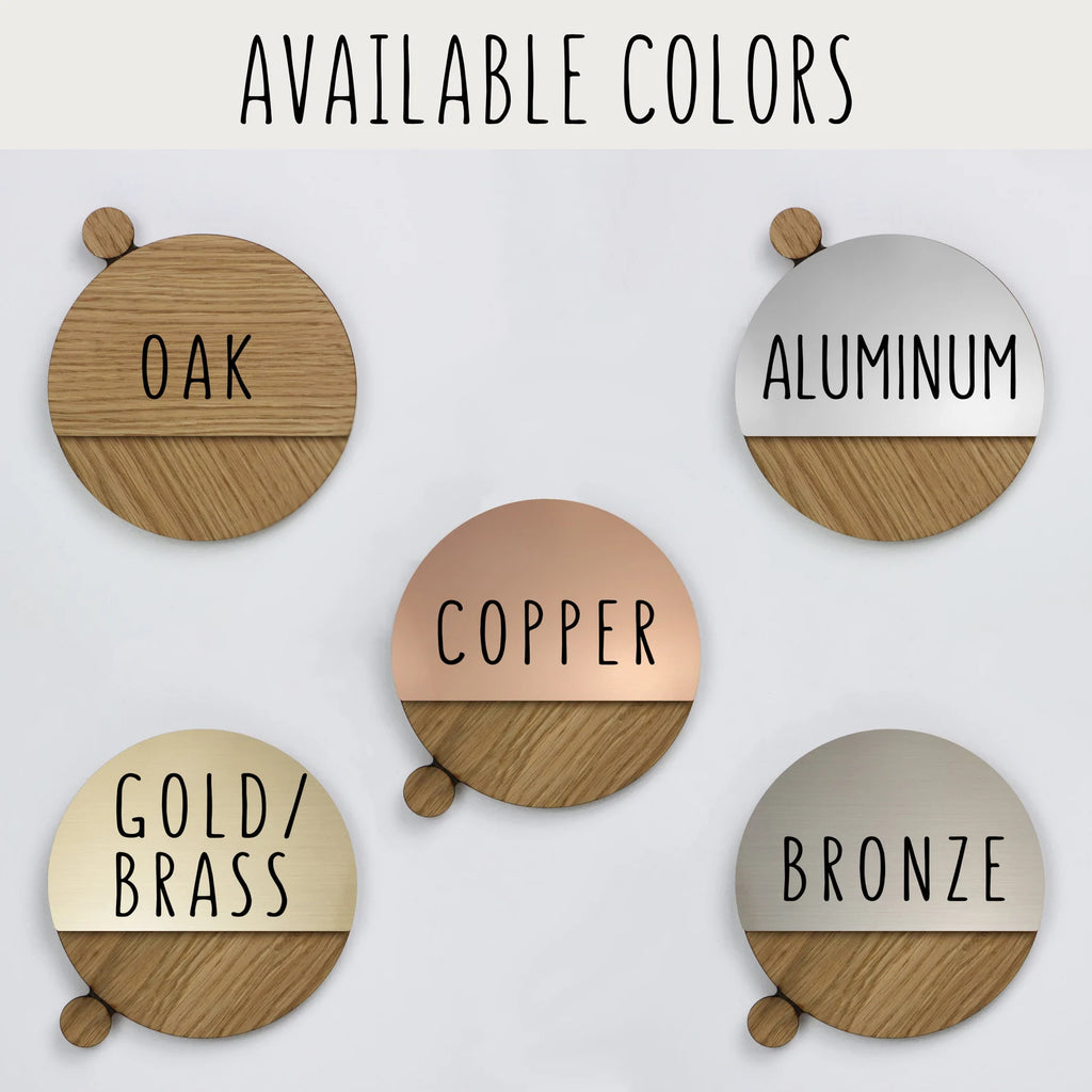 Customizable Flip-Style Door Sign – "Mom’s Office" / Personalized Two-Tone Wood Plaque
