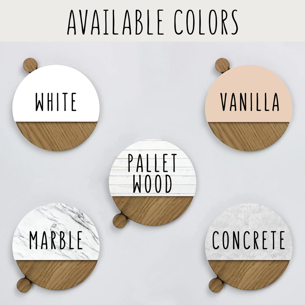 Customizable Flip-Style Door Sign – "Mom’s Office" / Personalized Two-Tone Wood Plaque