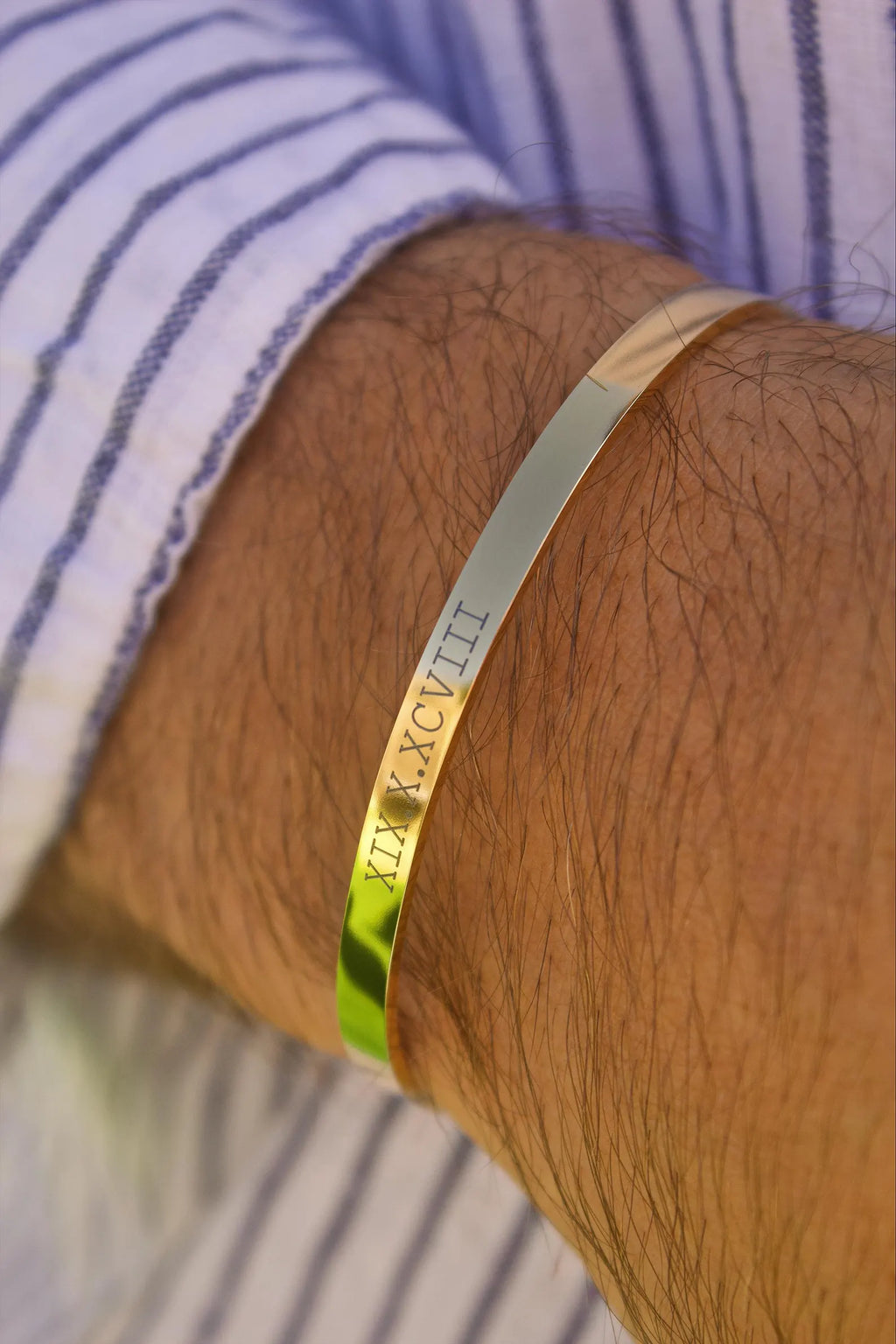 Customized Roman Date Stainless Steel Bracelet – Personalized Couple Bracelet for Men & Women