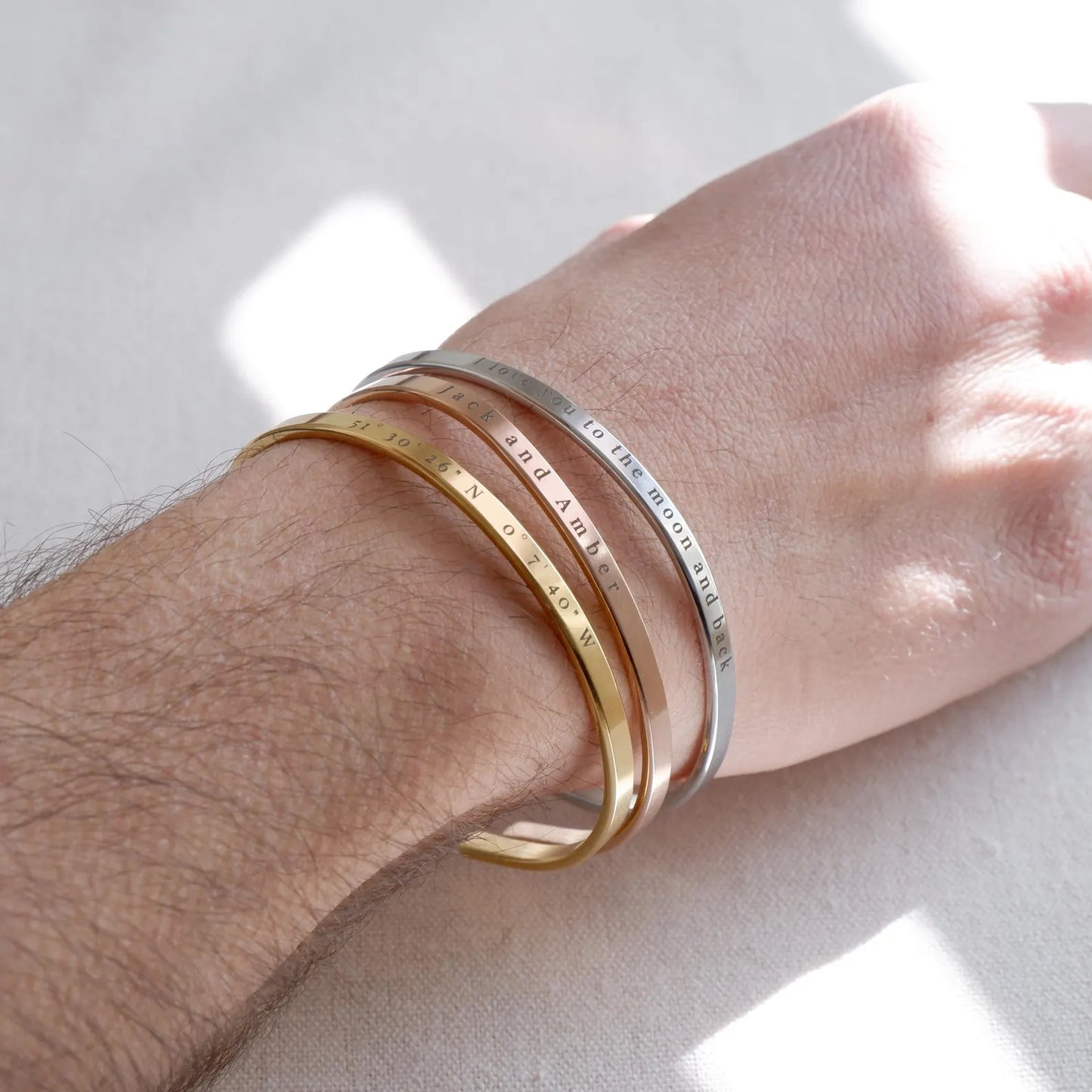 Fancy Personalized Engraved Stainless Steel Bracelet – Unisex Cuff Bracelet