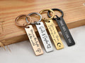 Stainless Steel Motivational Quote Keychain – Customized Message Keychain