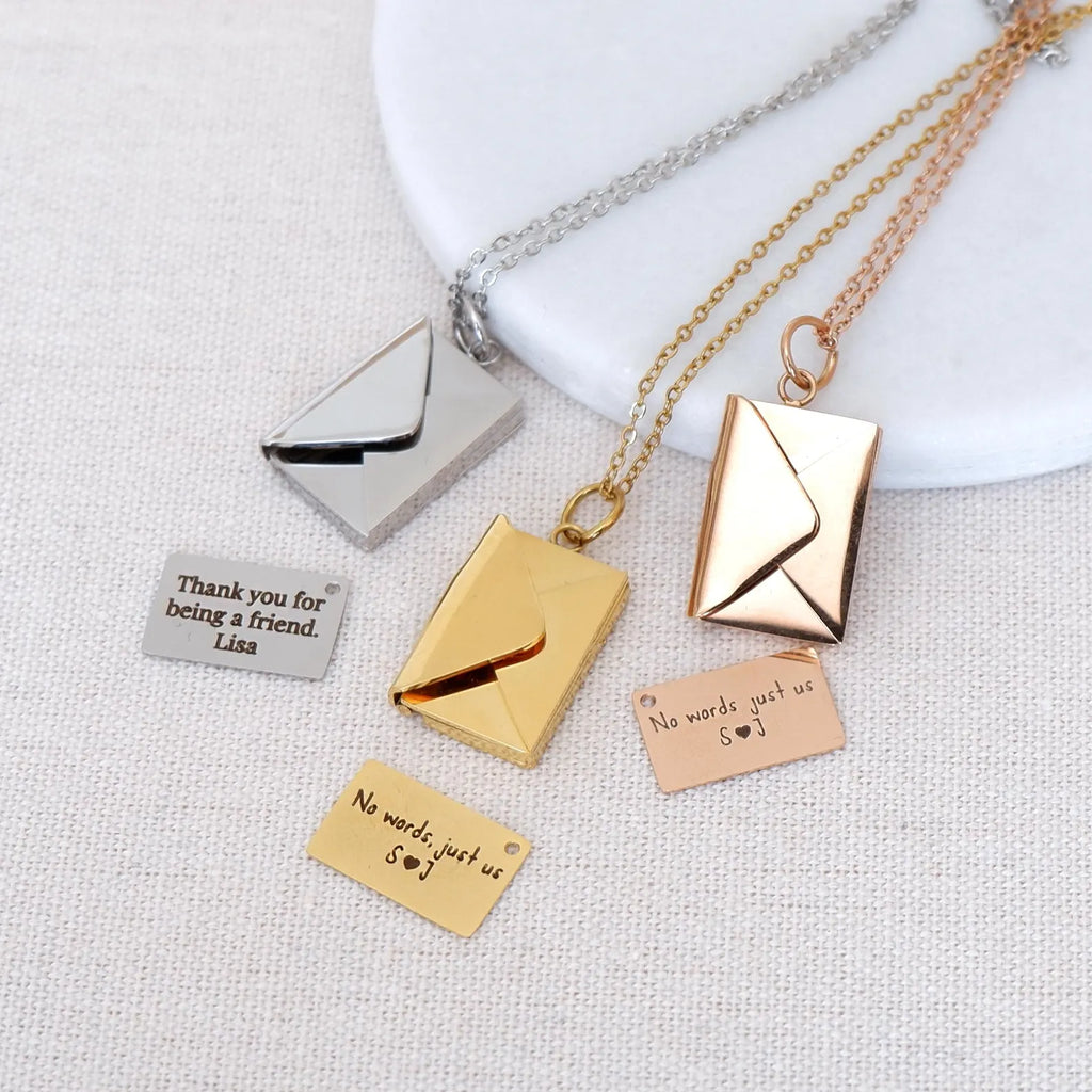 Secret Message Envelope Necklace
