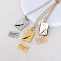 Secret Message Envelope Necklace
