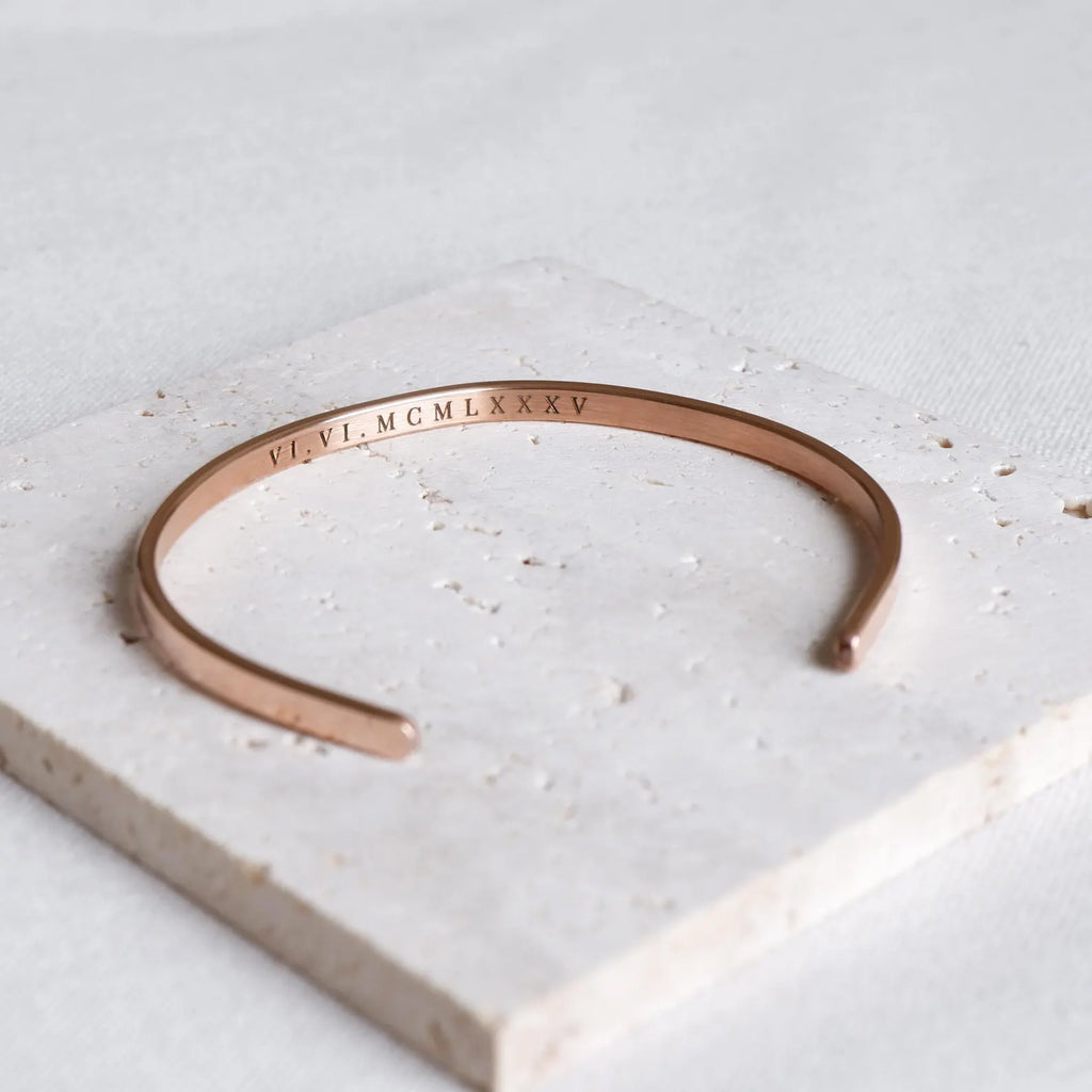 Fancy Personalized Engraved Stainless Steel Bracelet – Unisex Cuff Bracelet