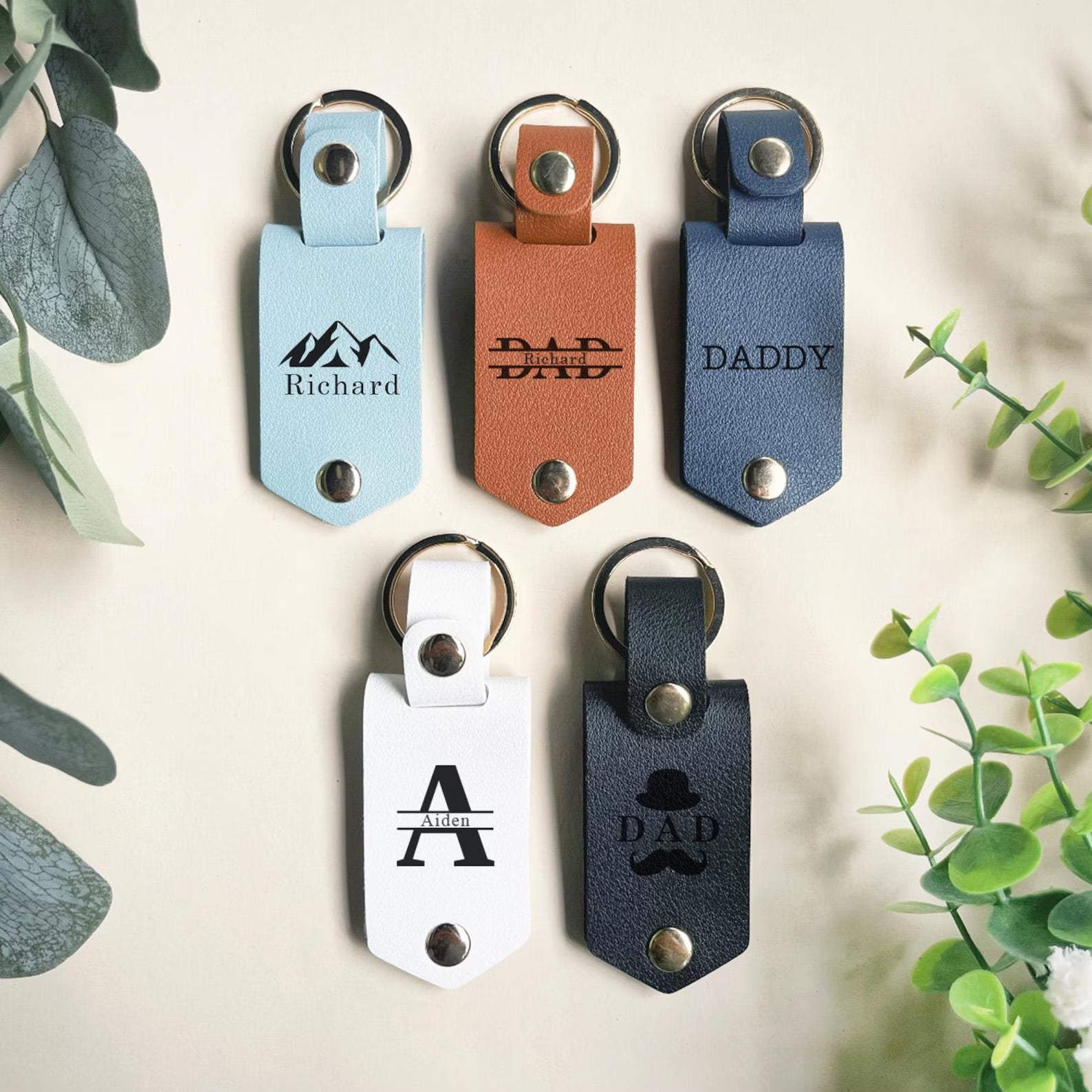 The Secret Keepsake: Personalized Hidden Photo & Message Leather Keychain