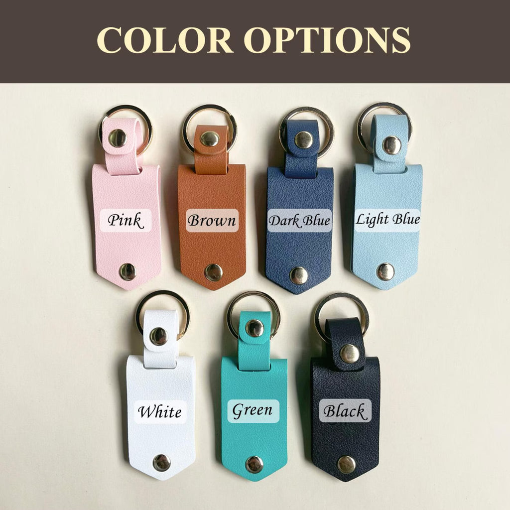 The Secret Keepsake: Personalized Hidden Photo & Message Leather Keychain