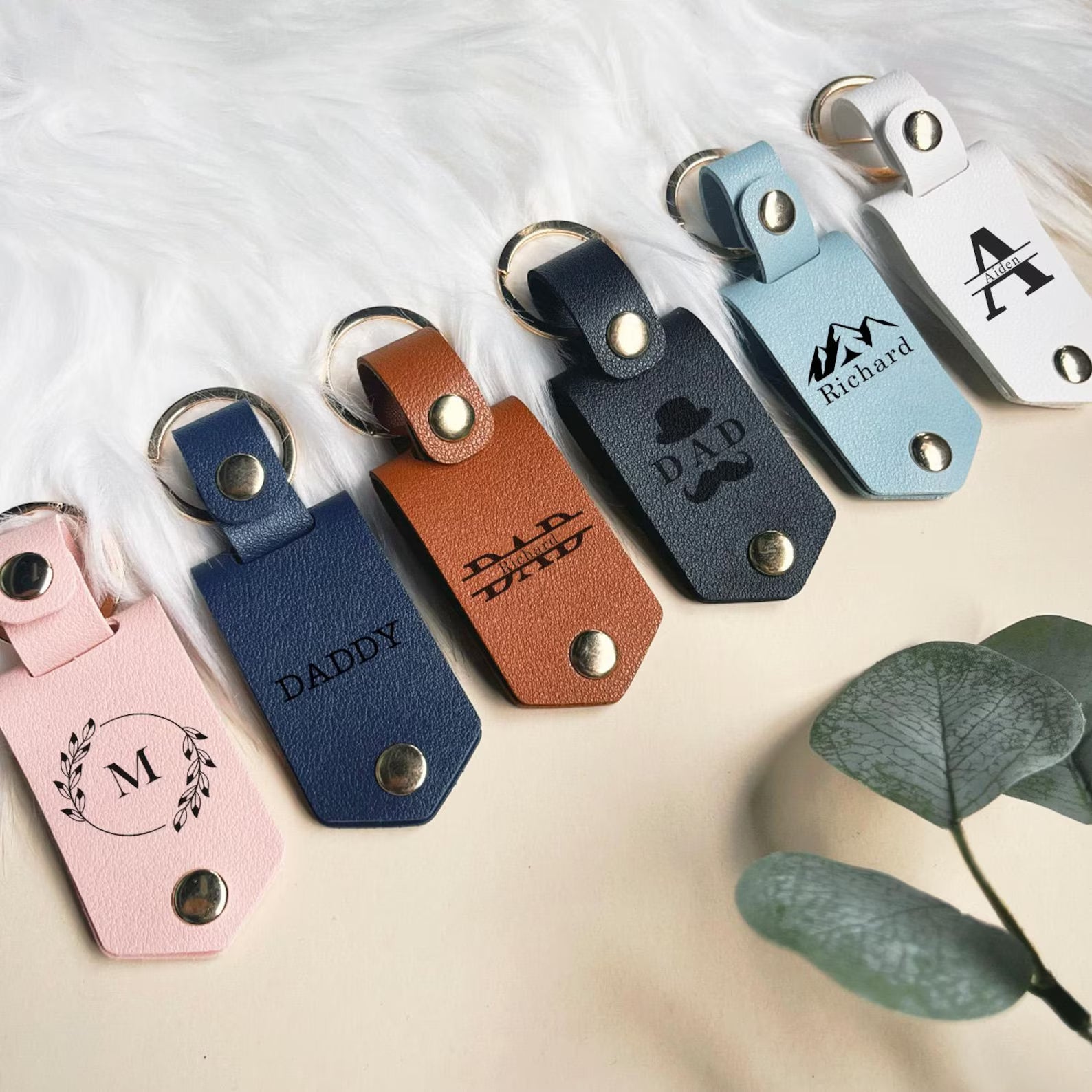 The Secret Keepsake: Personalized Hidden Photo & Message Leather Keychain