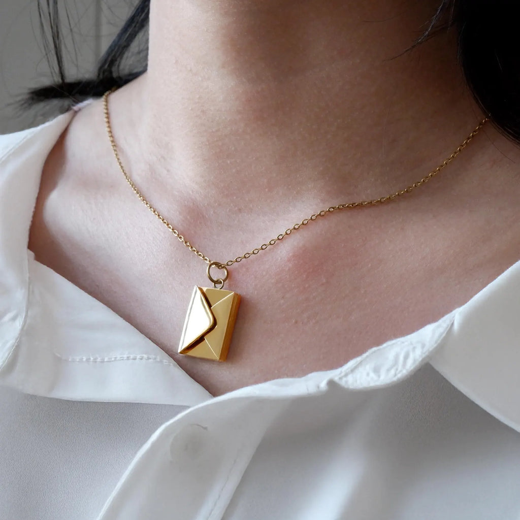 Secret Message Envelope Necklace