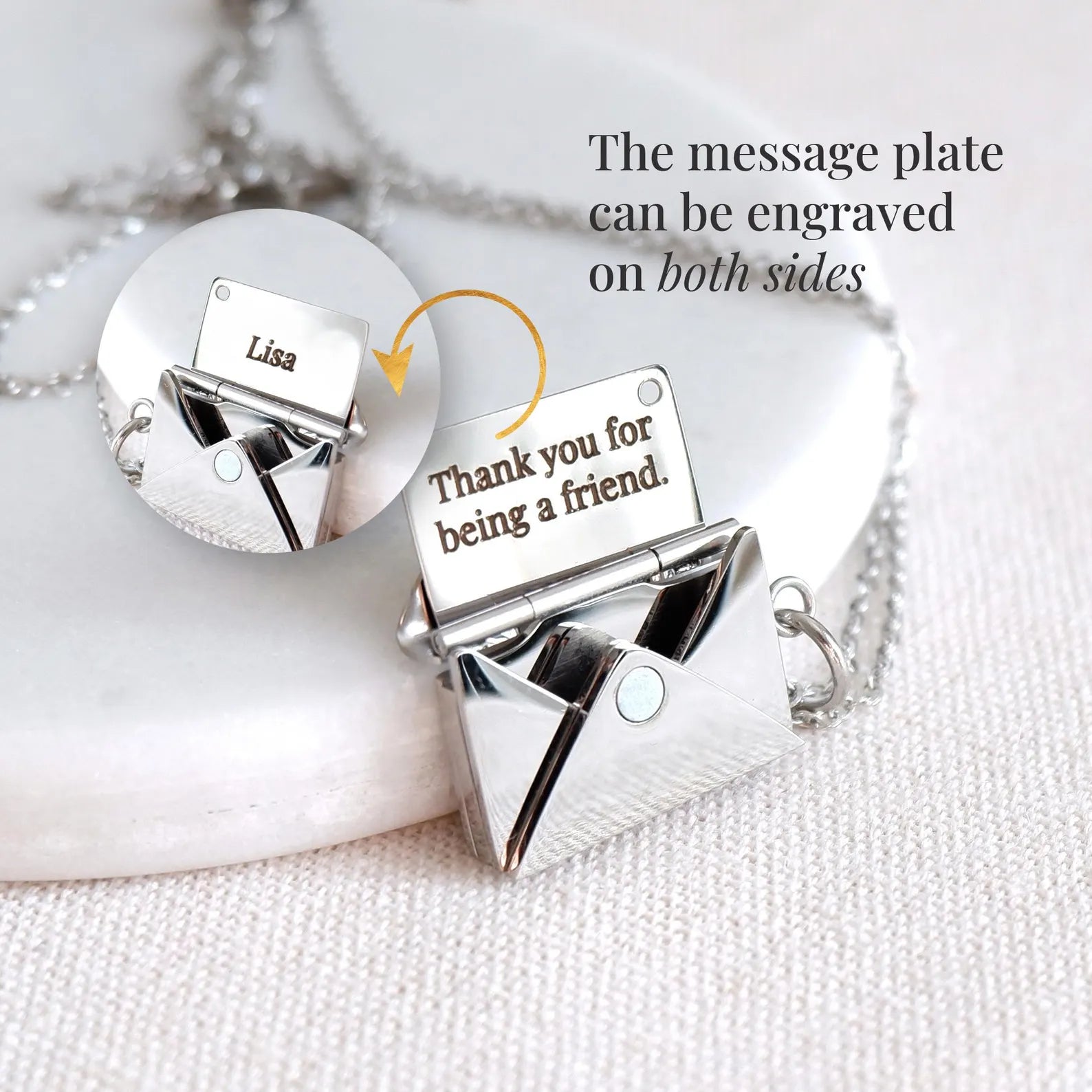 Secret Message Envelope Necklace