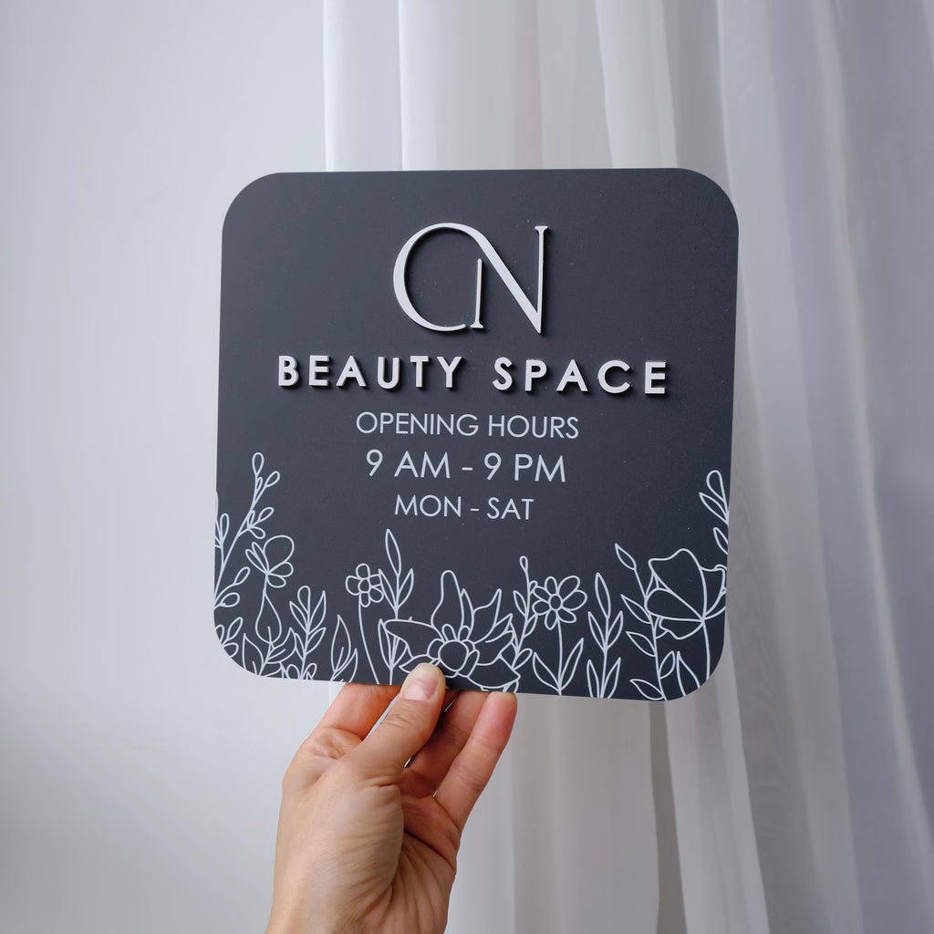 Customized Acrylic House Name Plate with Number & QR Code