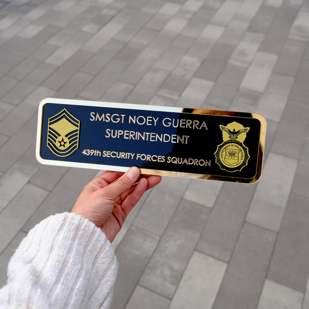 Customized Acrylic House Name Plate with Number & QR Code
