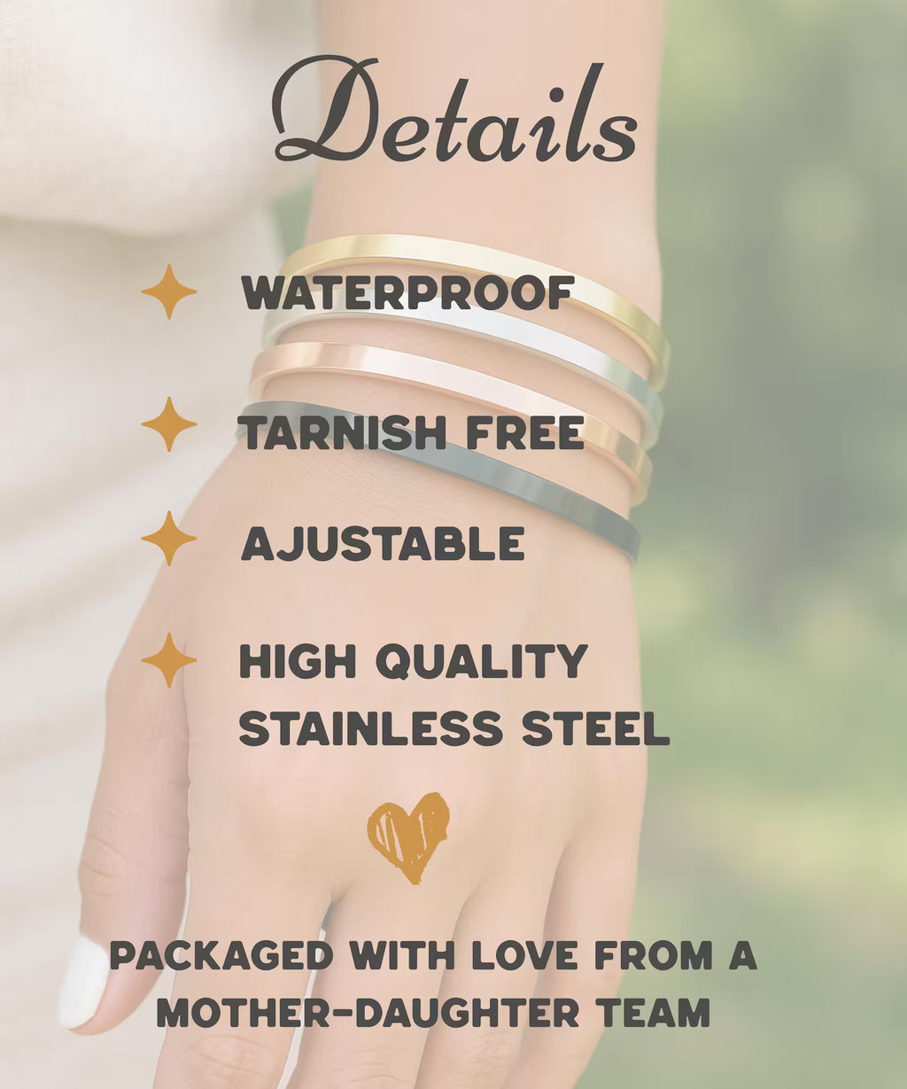 Stylish Personalized Steel Cuff Bracelet – Custom Engraving for Men & Women