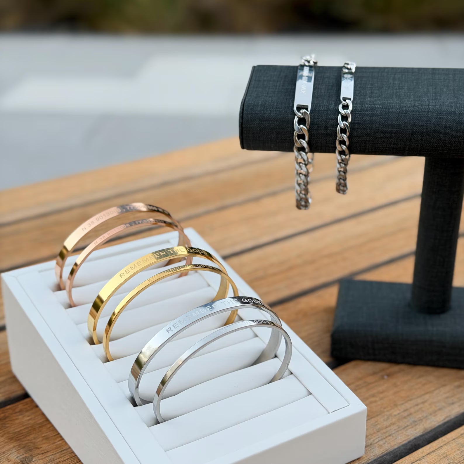 Personalized Engraved Stainless Steel Name Plate Chain Bracelet – Unisex Custom Message Bracelet