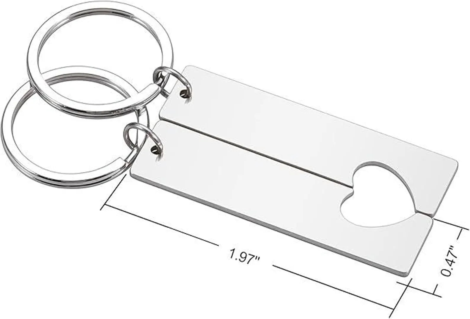 The Perfect Match: Personalized Puzzle Heart Couple's Keychain Set