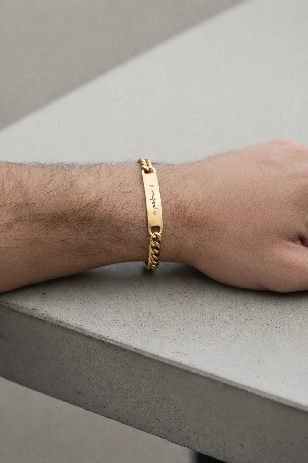 Fancy Personalized Name Engraved Chain Bracelet – Stainless Steel Unisex Bracelet