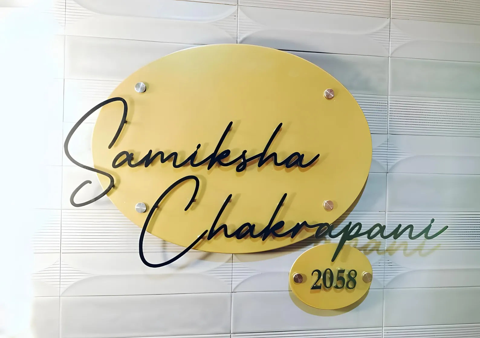 Premium Wooden Customized Signature Name Plate