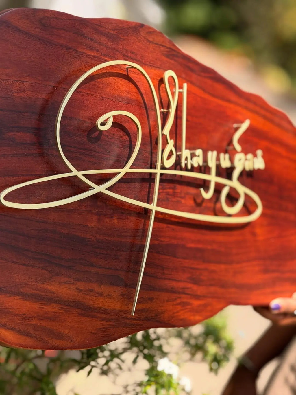 Premium Wooden Customized Signature Name Plate