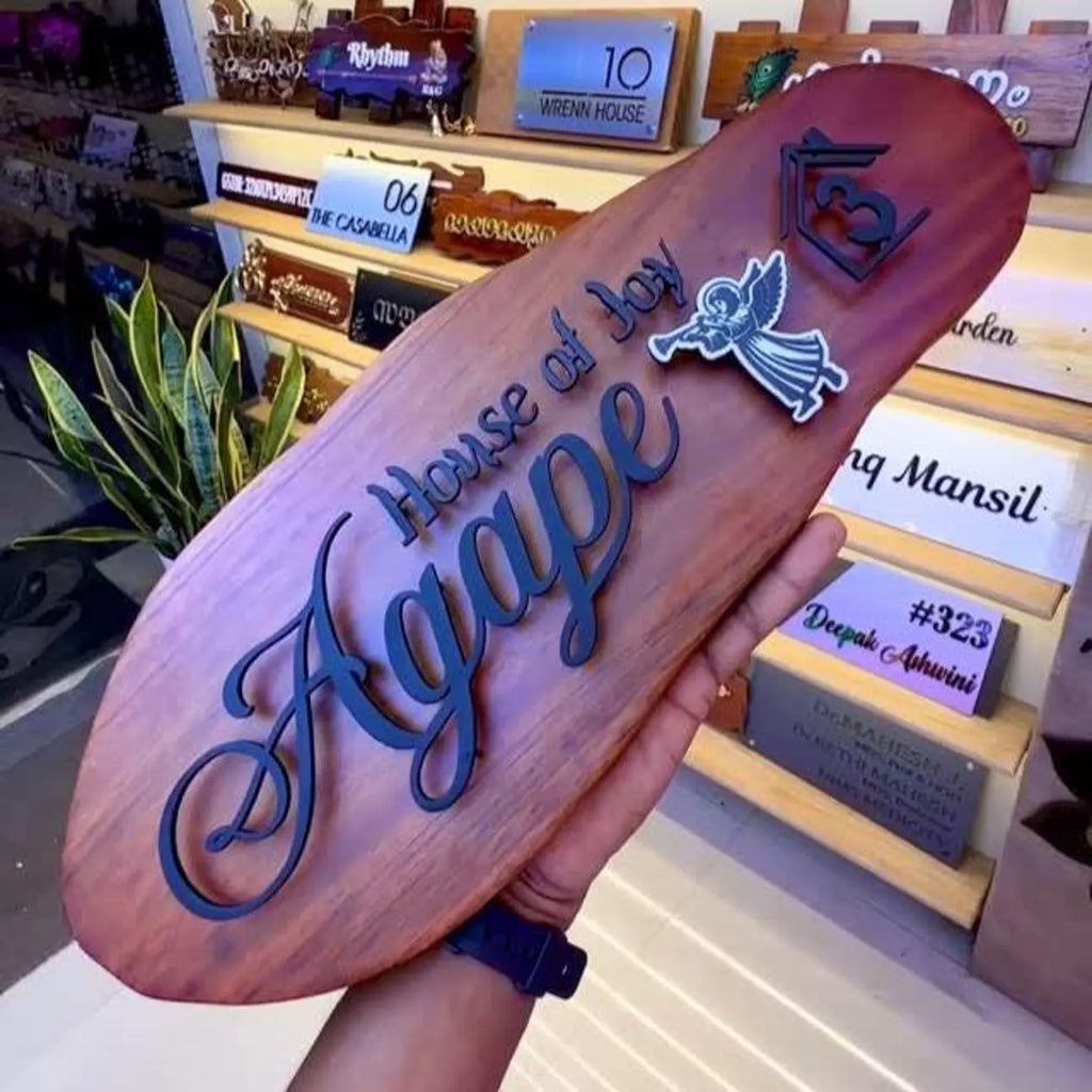 Premium Wooden Customized Signature Name Plate