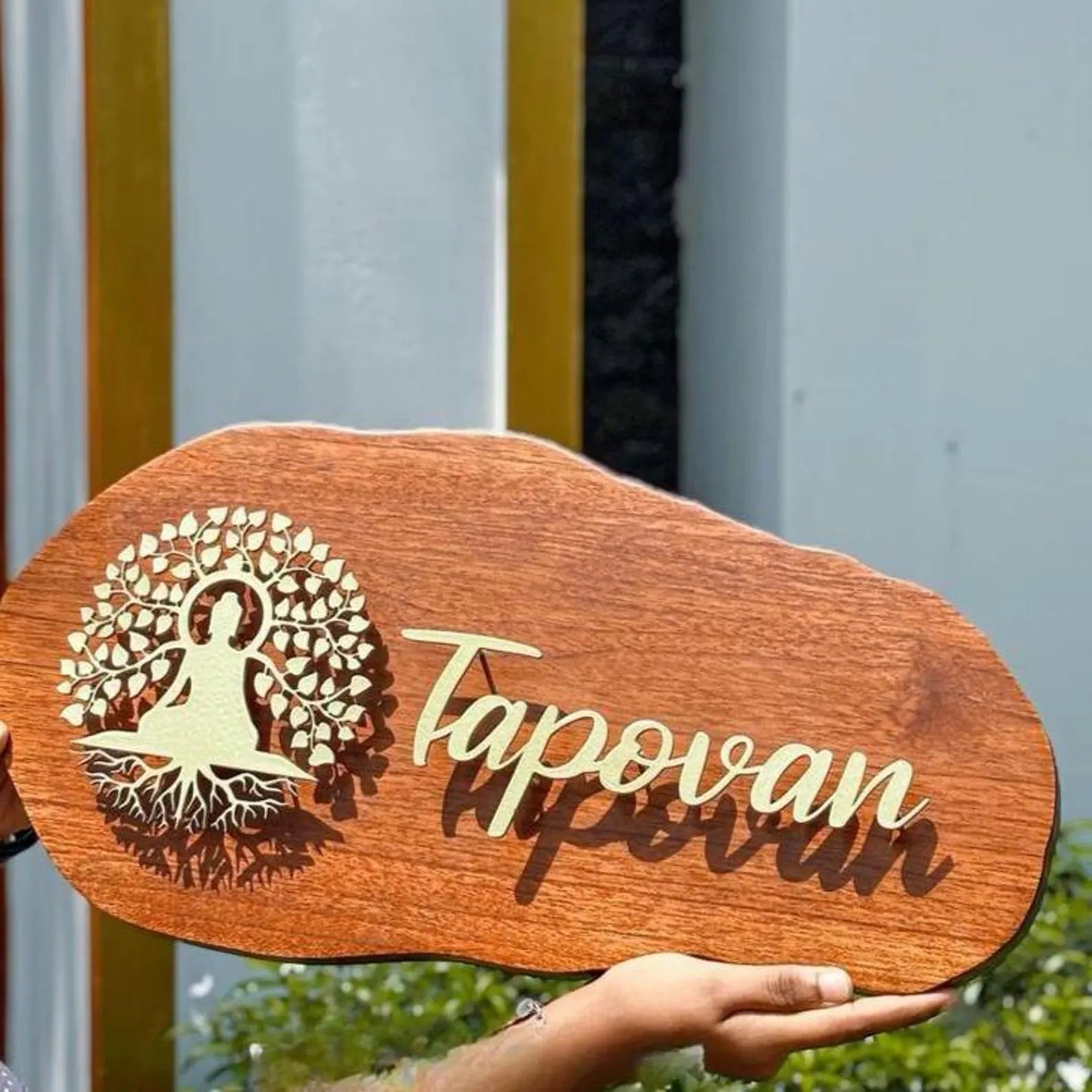 Premium Wooden Customized Signature Name Plate
