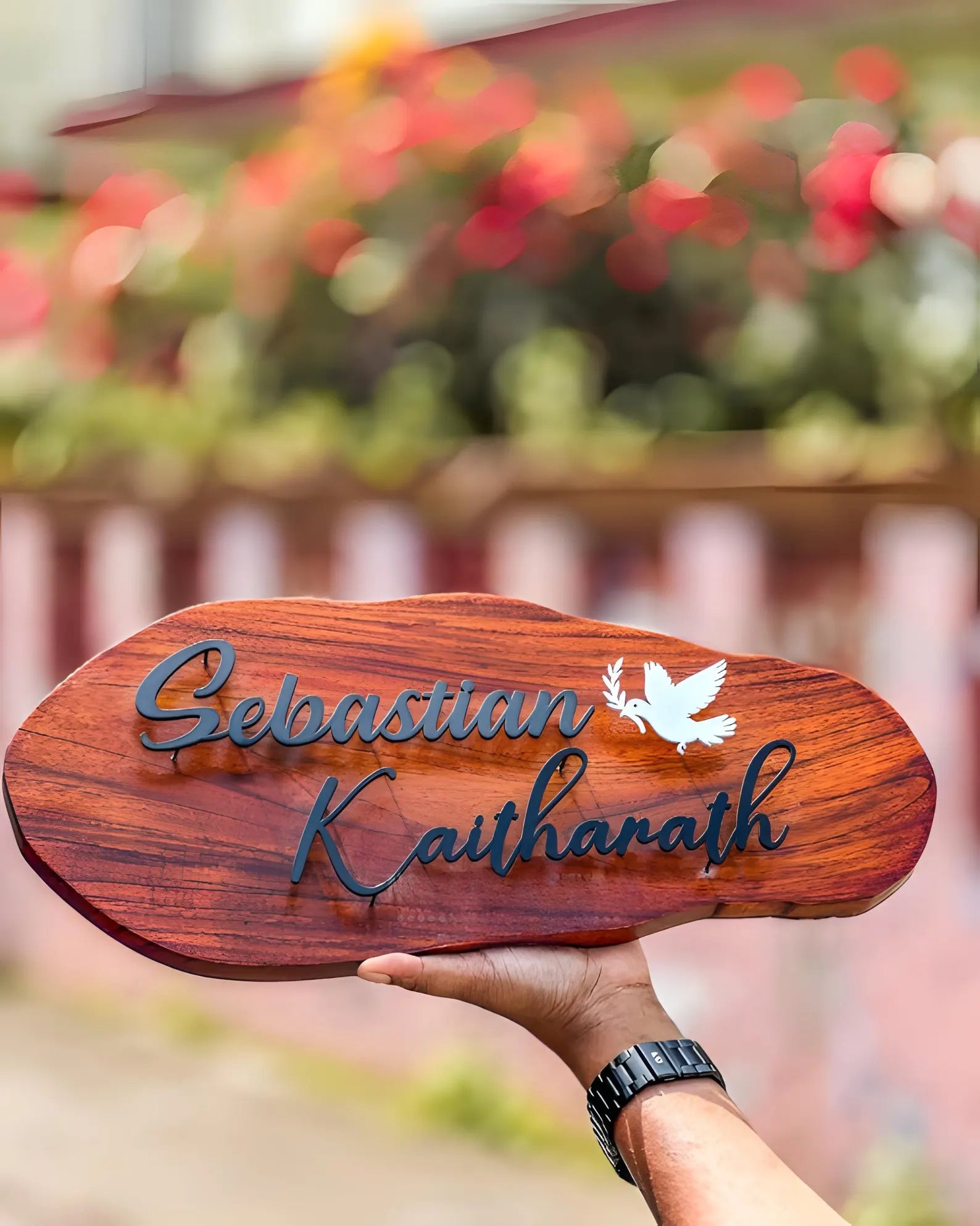 Premium Wooden Customized Signature Name Plate